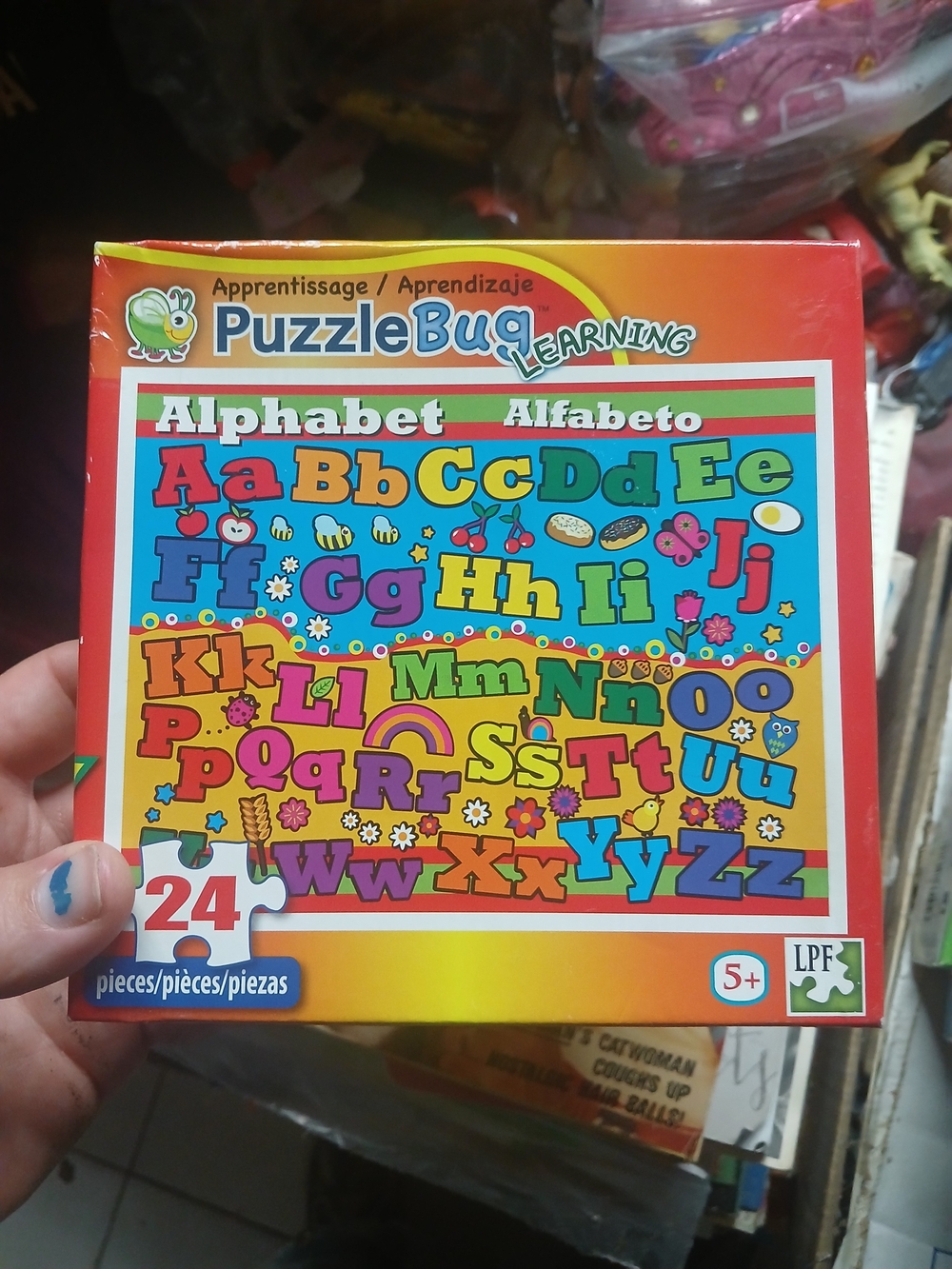 colorful 24-piece educational jigsaw puzzle box by Puzzle Bug New